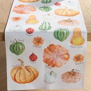 Anthropologie Types of Pumpkin Squash Table Runner